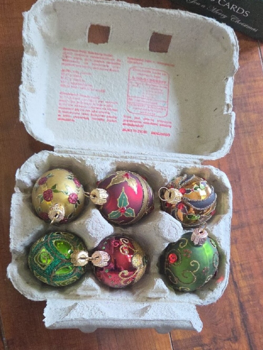 Swieze Jaja 6szt. Egg Carton –Vintage Polish Christmas
